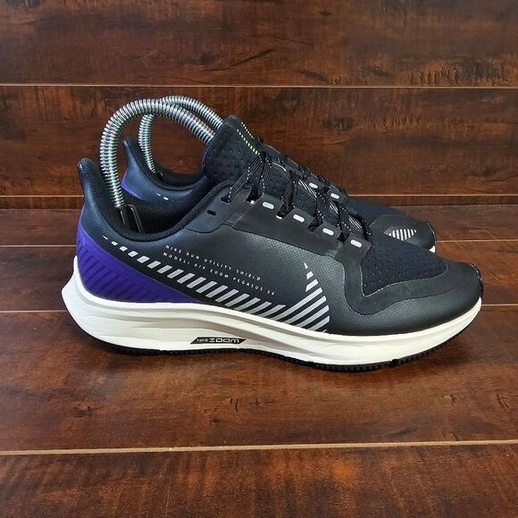 Nike Shoes - Nike Air Zoom Pegasus 36 Shield Athletic Running Shoes Black Purple Womens 6.5